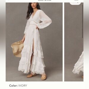 Rococo Sand Mia long-sleeve Ruffled Maxi Dress.                   Worn once.